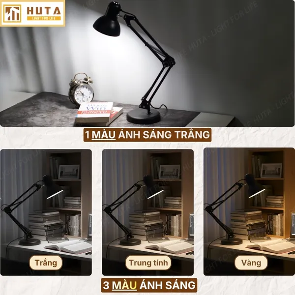 Đèn Bàn Làm Việc HUTA Light For Life KYSU01 Kiểu Dáng Pixar, Khớp Nối Điều Chỉnh