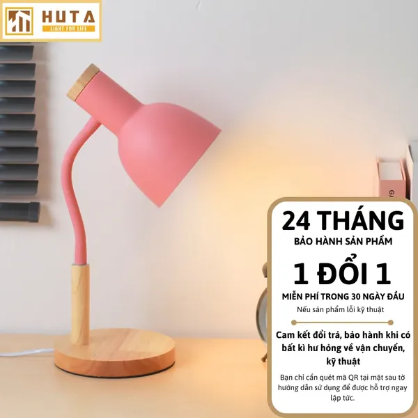 Đèn Bàn Học HUTA Light For Life LVG2 Bóng Led 3 Màu Sáng, Decor Phòng, Đèn Bàn Làm Việc