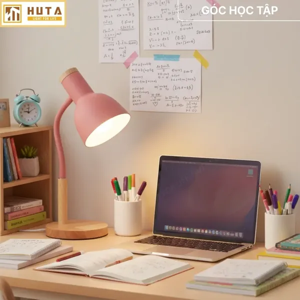 Đèn Bàn Học HUTA Light For Life LVG2 Bóng Led 3 Màu Sáng, Decor Phòng, Đèn Bàn Làm Việc