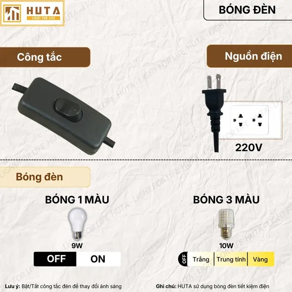 Đèn Bàn Học HUTA Light For Life LVK1 Bóng Led 3 Màu Sáng, Đèn Bàn Làm việc Kim Loại