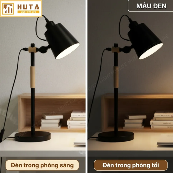 Đèn Bàn Học HUTA Light For Life LVK1 Bóng Led 3 Màu Sáng, Đèn Bàn Làm việc Kim Loại