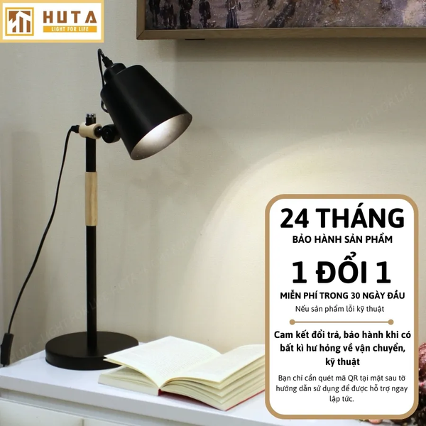 Đèn Bàn Học HUTA Light For Life LVK1 Bóng Led 3 Màu Sáng, Đèn Bàn Làm việc Kim Loại