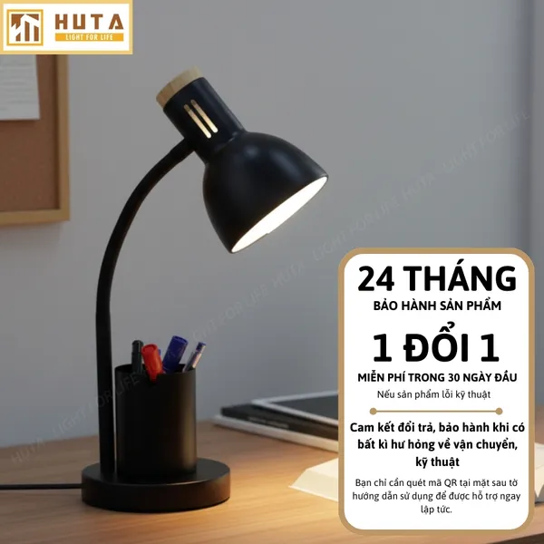 Đèn Bàn Học HUTA Light For Life LVK2 Đèn Bàn Làm Việc, Bóng Led 3 Màu Sáng, Bảo Hành 24 Tháng