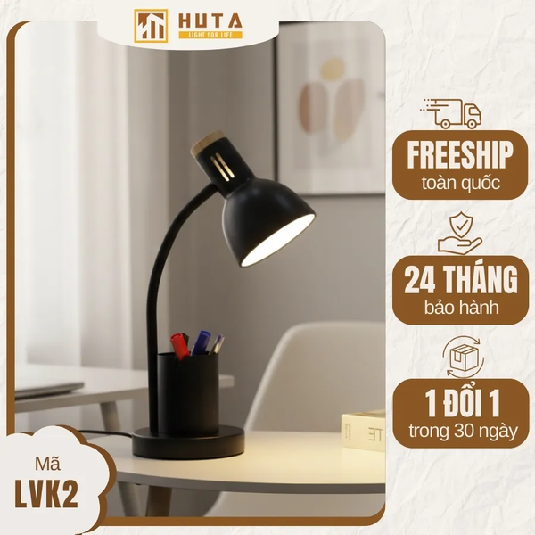 Đèn Bàn Học HUTA Light For Life LVK2 Đèn Bàn Làm Việc, Bóng Led 3 Màu Sáng, Bảo Hành 24 Tháng