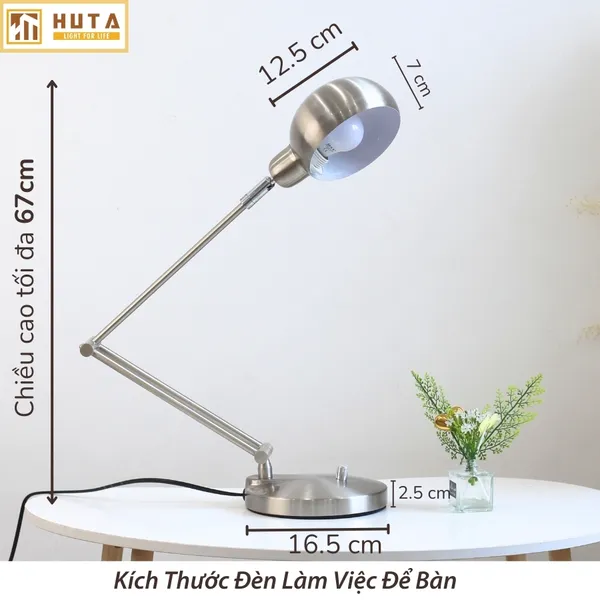 Đèn Bàn Học HUTA Light For Life LVK3 Bóng Led 3 Màu Sáng, Bảo Hành 24 Tháng