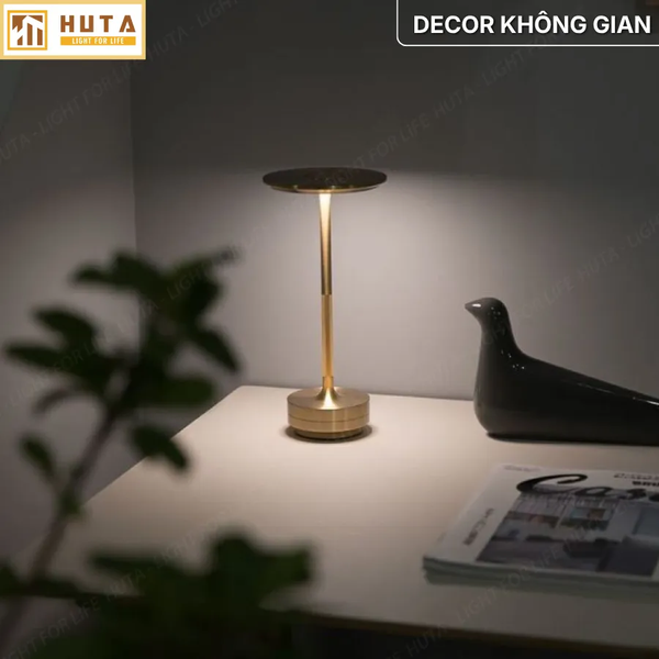 Đèn Bàn Cảm Ứng Hiện Đại HUTA Light For Life AL4 Kim Loại Sơn Tĩnh Điện, Thiết Kế Hiện Đại, Pin Sạc Tích Điện