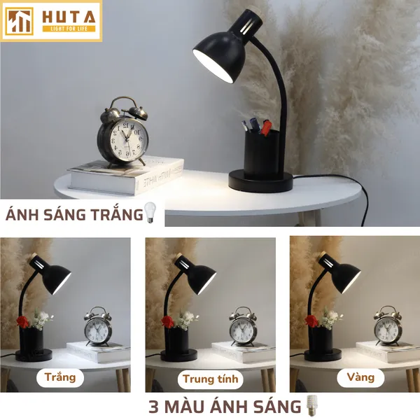 Đèn Bàn Học HUTA Light For Life LVK2 Đèn Bàn Làm Việc, Bóng Led 3 Màu Sáng, Bảo Hành 24 Tháng