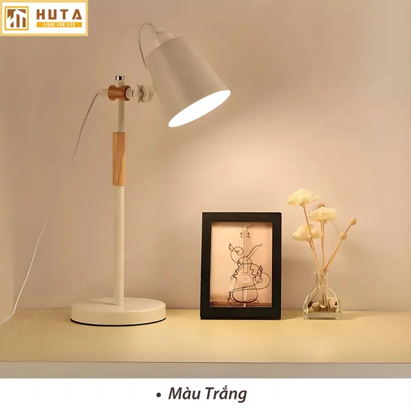 Đèn Bàn Làm Việc HUTA Light For Life LVK01 Bóng Led 3 Màu Sáng, Đèn Học Để Bàn Kim Loại