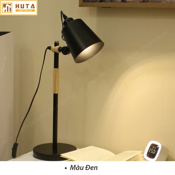 Đèn bàn làm việc HUTA LVK1 Bóng Led 3 Màu Sáng, Đèn Học Để Bàn Kim Loại