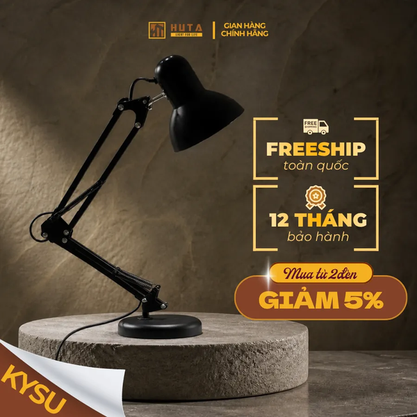 Đèn Bàn Làm Việc HUTA Light For Life KYSU1 Kiểu Dáng Pixar, Khớp Nối Điều Chỉnh