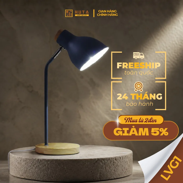 Đèn Bàn Học HUTA Light For Life LVG1 Ánh Sáng Trắng Vàng, Decor Phòng, Đèn Bàn Làm Việc
