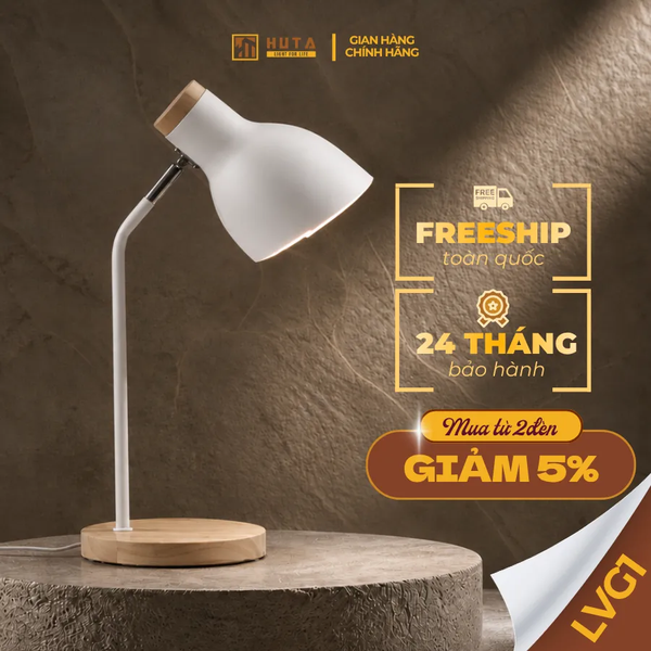 Đèn Bàn Học HUTA Light For Life LVG1 Ánh Sáng Trắng Vàng, Decor Phòng, Đèn Bàn Làm Việc