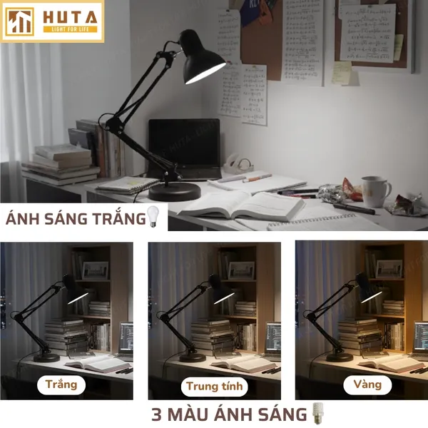 Đèn Bàn Làm Việc HUTA Light For Life KYSU01 Kiểu Dáng Pixar, Khớp Nối Điều Chỉnh