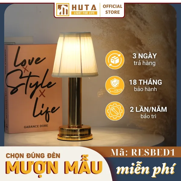 Đèn Bàn Led Quầy Bar, Quán Bar, Nhà Hàng Pin Sạc Tích Điện Mã RESBED1