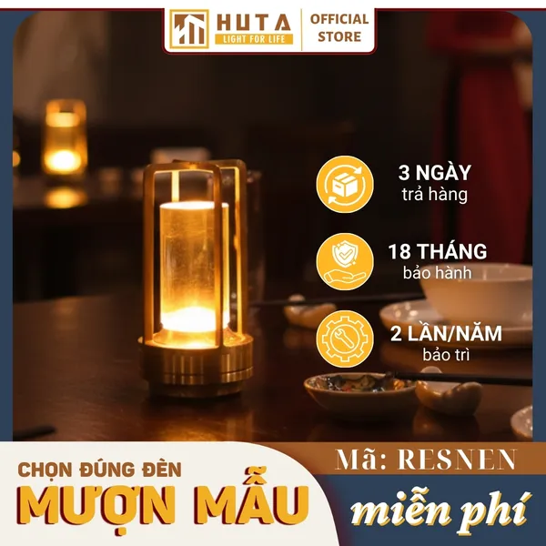 Đèn Bàn Led Quầy Bar, Quán Bar, Nhà Hàng Pin Sạc Tích Điện Mã RESNEN