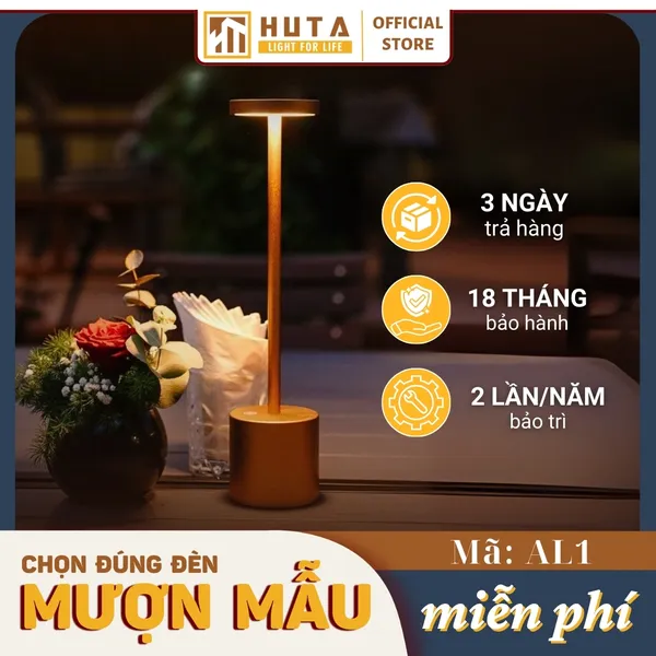 Đèn Bàn Led Quầy Bar, Quán Bar, Nhà Hàng Pin Sạc Tích Điện Mã AL1