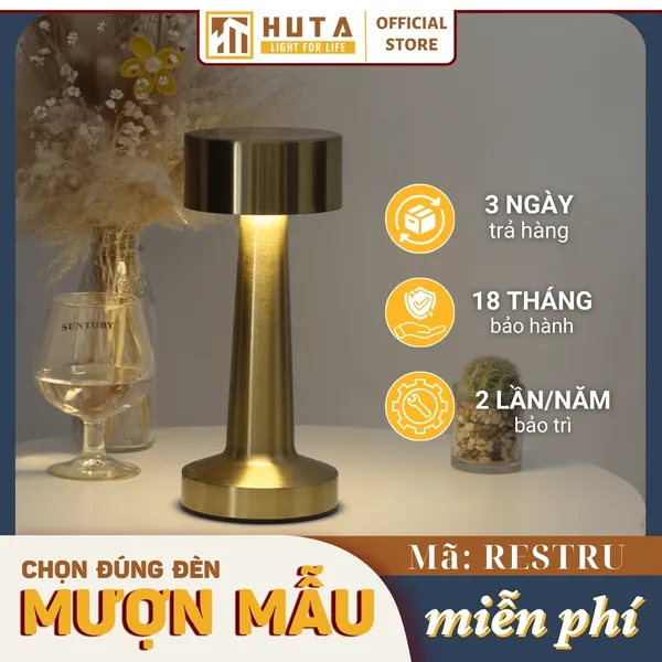 Đèn Bàn Led Quầy Bar, Quán Bar, Nhà Hàng Pin Sạc Tích Điện Mã RESTRU