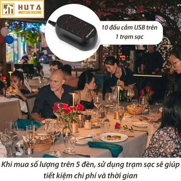 Đèn Bàn Led Quầy Bar, Quán Bar, Nhà Hàng Pin Sạc Tích Điện Mã AL1