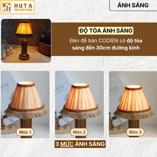 Đèn Bàn Led Quầy Bar HUTA Light For Life CODIEN Hoài Cổ, Cảm Ứng