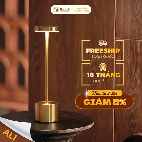 Đèn Bàn Pin Sạc HUTA Light For Life AL1 Điều Chỉnh Độ Sáng, Thiết Kế Hiện Đại