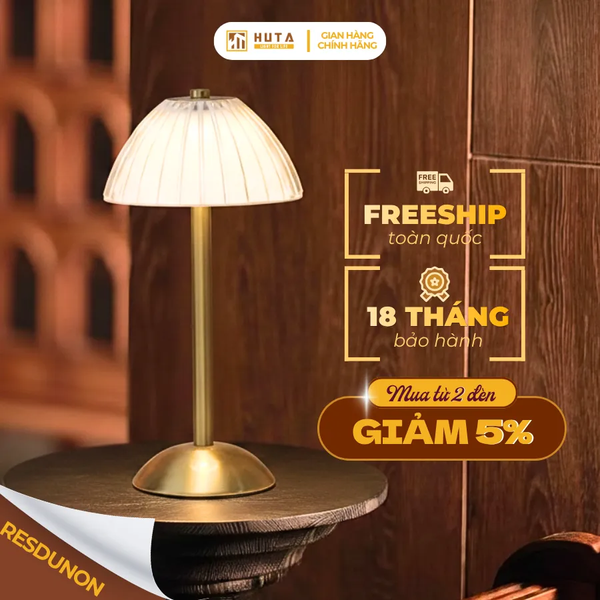 Đèn Bàn Cảm Ứng Hiện Đại HUTA Light For Life RESDUNON Tăng Giảm Độ Sáng, Thiết Kế Hiện Đại