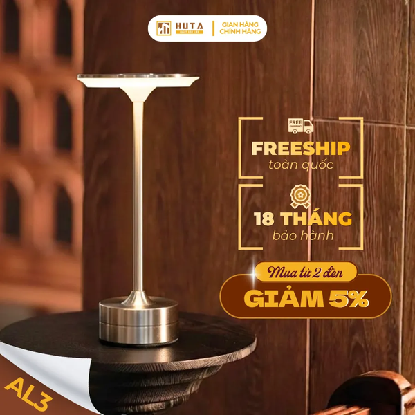 Đèn Bàn Trang Trí HUTA Light For Life AL3 Điều Chỉnh Độ Sáng, Chạm Cảm Ứng, Bảo Hành 18 Tháng