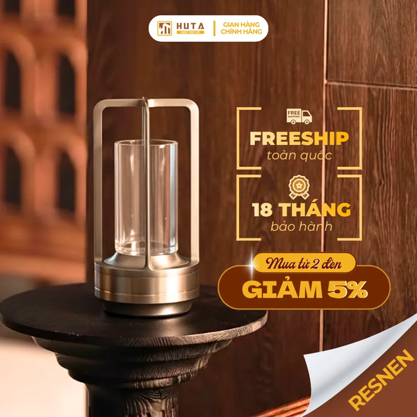 Đèn Bàn Trang Trí HUTA Light For Life RESNEN Điều Chỉnh Độ Sáng, Kim Loại Sơn Tĩnh Điện, Thiết Kế Hiện Đại