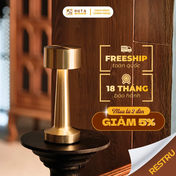 Đèn Bàn Cảm Ứng Hiện Đại HUTA Light For Life RESTRU Chạm Cảm Ứng, Kim Loại Sơn Tĩnh Điện