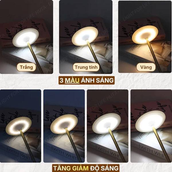 Đèn Bàn Trang Trí HUTA Light For Life AL3 Điều Chỉnh Độ Sáng, Chạm Cảm Ứng, Bảo Hành 18 Tháng