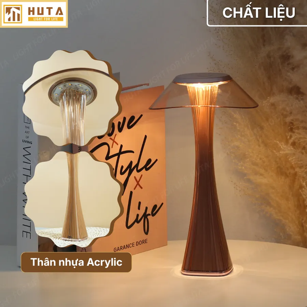 Đèn Bàn Pin Sạc HUTA Light For Life ET1 Kim Loại Sơn Tĩnh Điện, Bảo Hành 18 Tháng