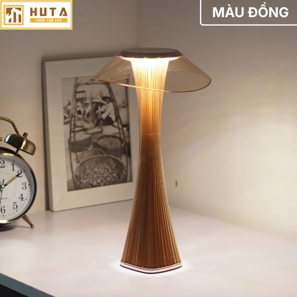 Đèn Bàn Pin Sạc HUTA Light For Life ET1 Kim Loại Sơn Tĩnh Điện, Bảo Hành 18 Tháng
