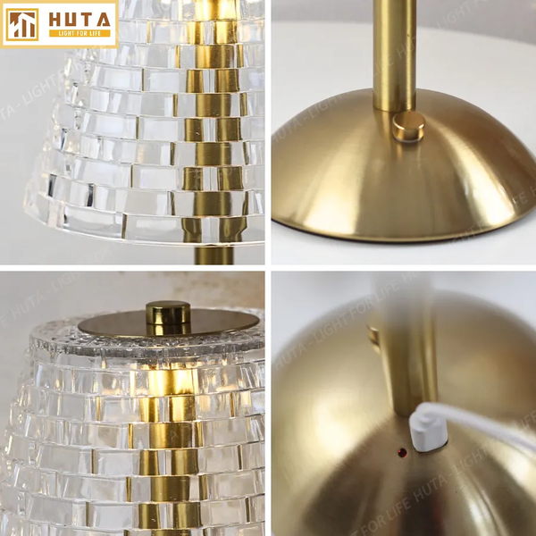 Đèn Bàn Decor HUTA Light For Life RESBED3 Cảm Ứng Tích Điện, Điều Chỉnh Ánh Sáng Vàng