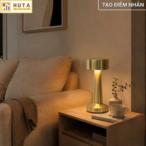 Đèn Bàn Cảm Ứng Hiện Đại HUTA Light For Life RESTRU Chạm Cảm Ứng, Kim Loại Sơn Tĩnh Điện