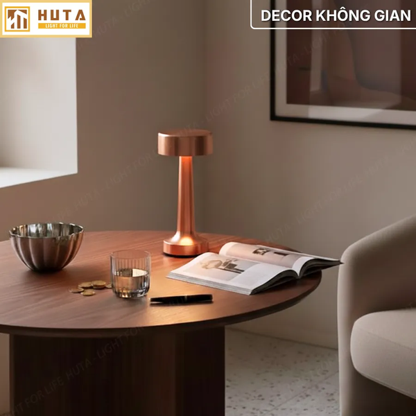Đèn Bàn Cảm Ứng Hiện Đại HUTA Light For Life RESTRU Chạm Cảm Ứng, Kim Loại Sơn Tĩnh Điện