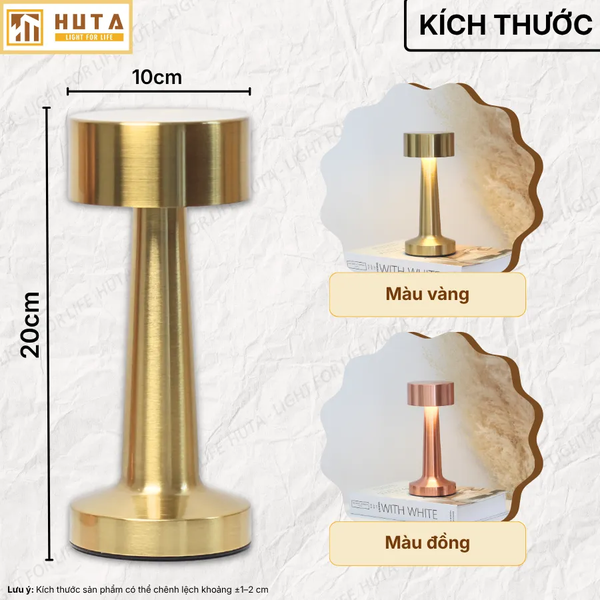 Đèn Bàn Cảm Ứng Hiện Đại HUTA Light For Life RESTRU Chạm Cảm Ứng, Kim Loại Sơn Tĩnh Điện