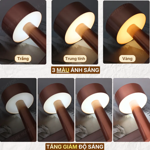 Đèn Bàn Cảm Ứng Hiện Đại HUTA Light For Life RESTRU Chạm Cảm Ứng, Kim Loại Sơn Tĩnh Điện