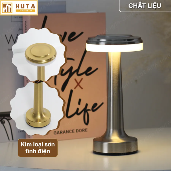 Đèn Bàn Trang Trí HUTA Light For Life RESDIA1 Điều Chỉnh Độ Sáng, Chạm Cảm Ứng, Bảo Hành 18 Tháng