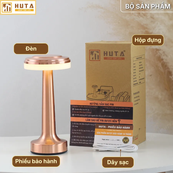 Đèn Bàn Trang Trí HUTA Light For Life RESDIA1 Điều Chỉnh Độ Sáng, Chạm Cảm Ứng, Bảo Hành 18 Tháng