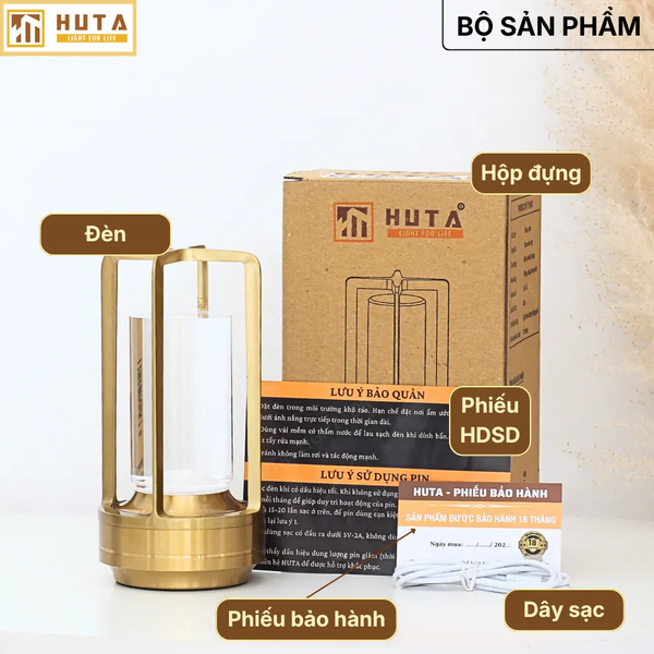 Đèn Bàn Trang Trí HUTA Light For Life RESNEN Điều Chỉnh Độ Sáng, Kim Loại Sơn Tĩnh Điện, Thiết Kế Hiện Đại