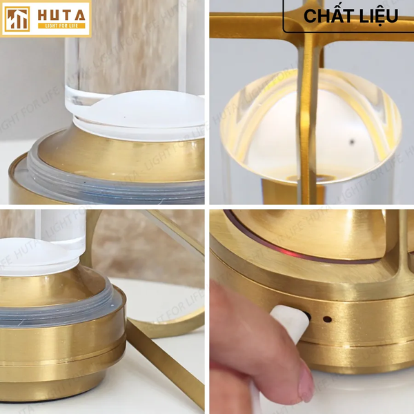 Đèn Bàn Trang Trí HUTA Light For Life RESNEN Điều Chỉnh Độ Sáng, Kim Loại Sơn Tĩnh Điện, Thiết Kế Hiện Đại