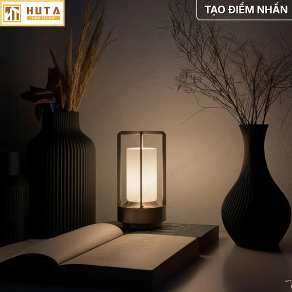 Đèn Bàn Trang Trí HUTA Light For Life RESNEN Điều Chỉnh Độ Sáng, Kim Loại Sơn Tĩnh Điện, Thiết Kế Hiện Đại
