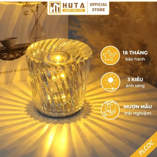 Đèn Bàn Led Quầy Bar, Quán Bar, Nhà Hàng Pin Sạc Tích Điện Mã PLCOC