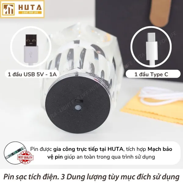 Đèn Bàn Led Quầy Bar, Quán Bar, Nhà Hàng Pin Sạc Tích Điện Mã PLCOC