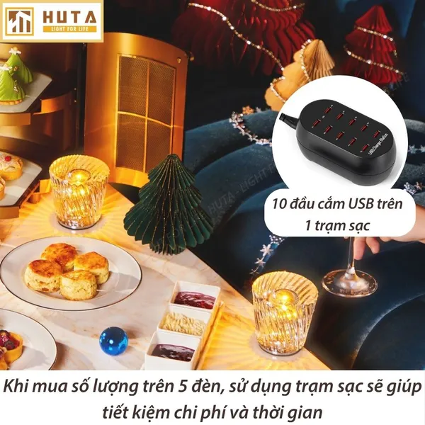 Đèn Bàn Led Quầy Bar, Quán Bar, Nhà Hàng Pin Sạc Tích Điện Mã PLCOC