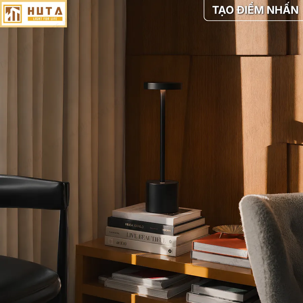 Đèn Bàn Pin Sạc HUTA Light For Life AL1 Thép Điều Chỉnh Độ Sáng, Thiết Kế Hiện Đại