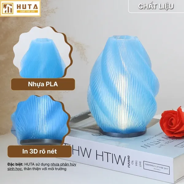 Đèn Decor In 3D HUTA Light For Life SÓNG Điều Chỉnh Ánh Sáng, Decor Không Gian