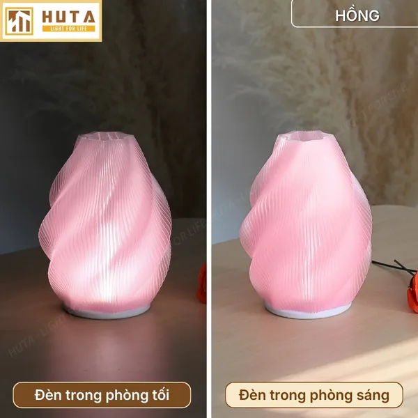 Đèn Decor In 3D HUTA Light For Life SÓNG Trang Trí Bàn Làm Việc, Góc Nhỏ Phòng Ngủ