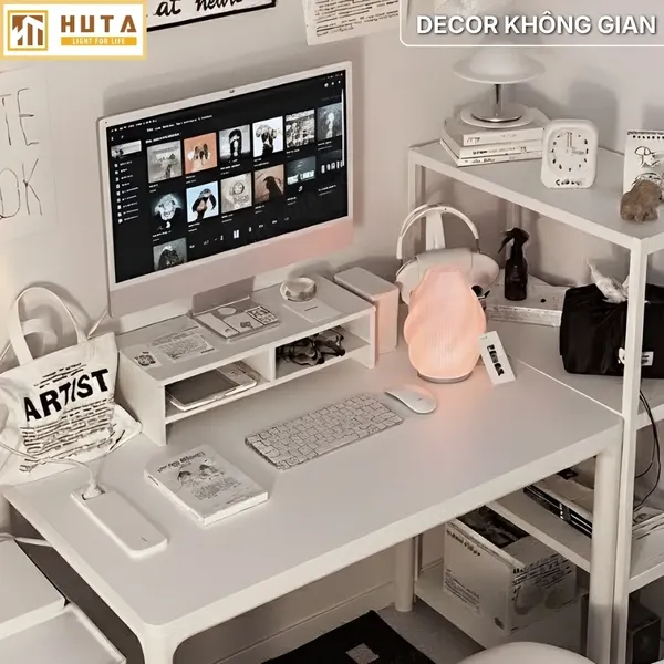 Đèn Decor In 3D HUTA Light For Life SÓNG Điều Chỉnh Ánh Sáng, Decor Không Gian