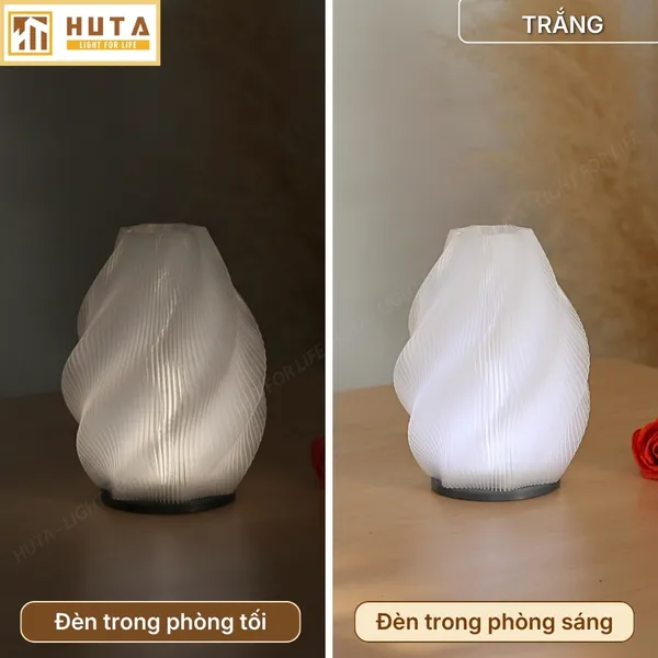 Đèn Decor In 3D HUTA Light For Life SÓNG Trang Trí Bàn Làm Việc, Góc Nhỏ Phòng Ngủ