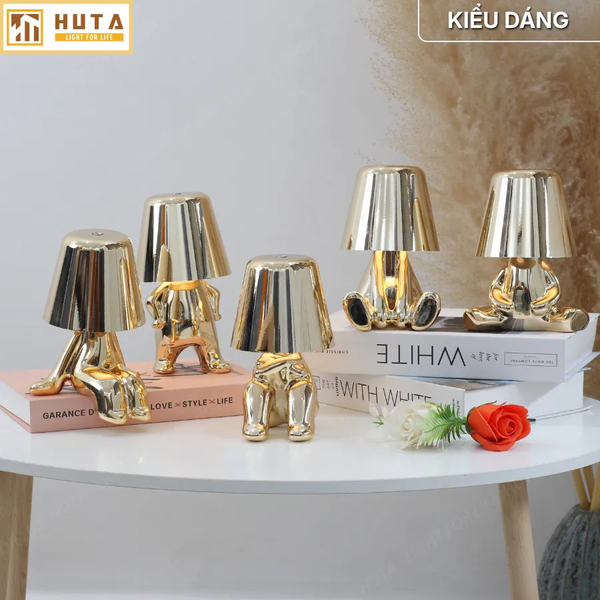 Đèn Bàn Trang Trí HUTA Light For Life BOO Pin Sạc Tích Điện, Điều Chỉnh Độ Sáng, Decor Phòng